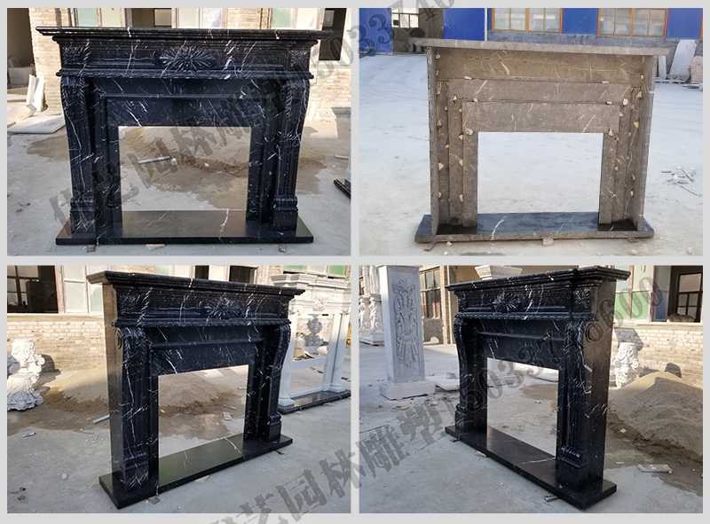 石雕壁爐架廠家，石雕壁爐架工廠，定制石雕壁爐架
