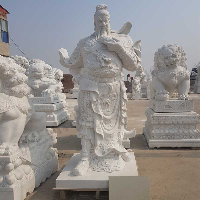 漢白玉關公像，大理石關公像，石雕關公雕像，石材關公像