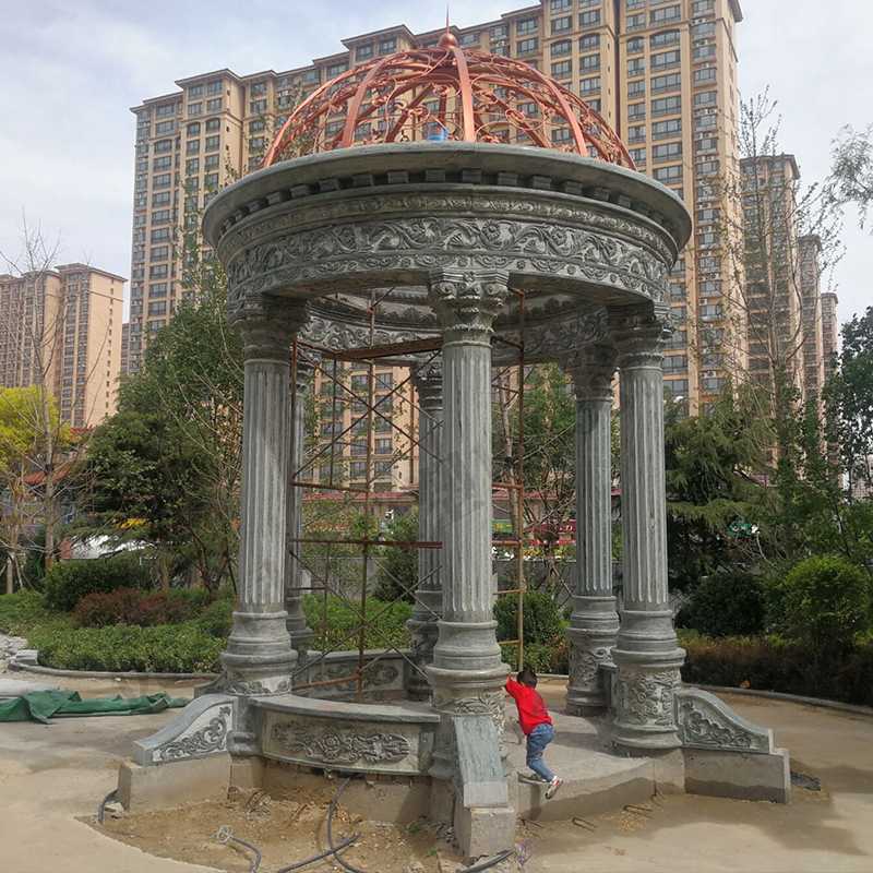 小區(qū)景觀涼亭,大理石亭子安裝
